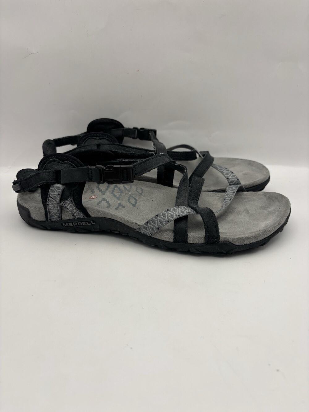 Merrell Terran Lattice II Black Sandals Women Size 8